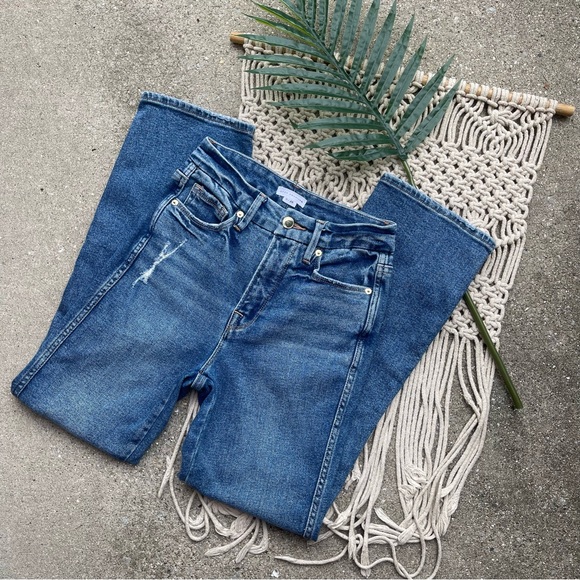 Good American Denim - Good American Distressed High Rise Jeans Size 0 / 25